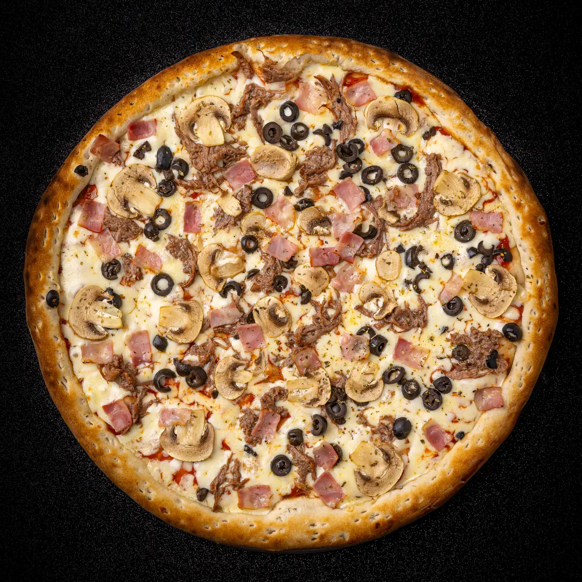 Foto real de la Pizza Yalus✨ de Yalus Pizza, vista desde arriba